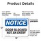 Signmission Door Blocked Not An Entry, 18 in W x Rectangle, Plastic OS-2PACK-NS-P-1218-L-11471 - alternate 8